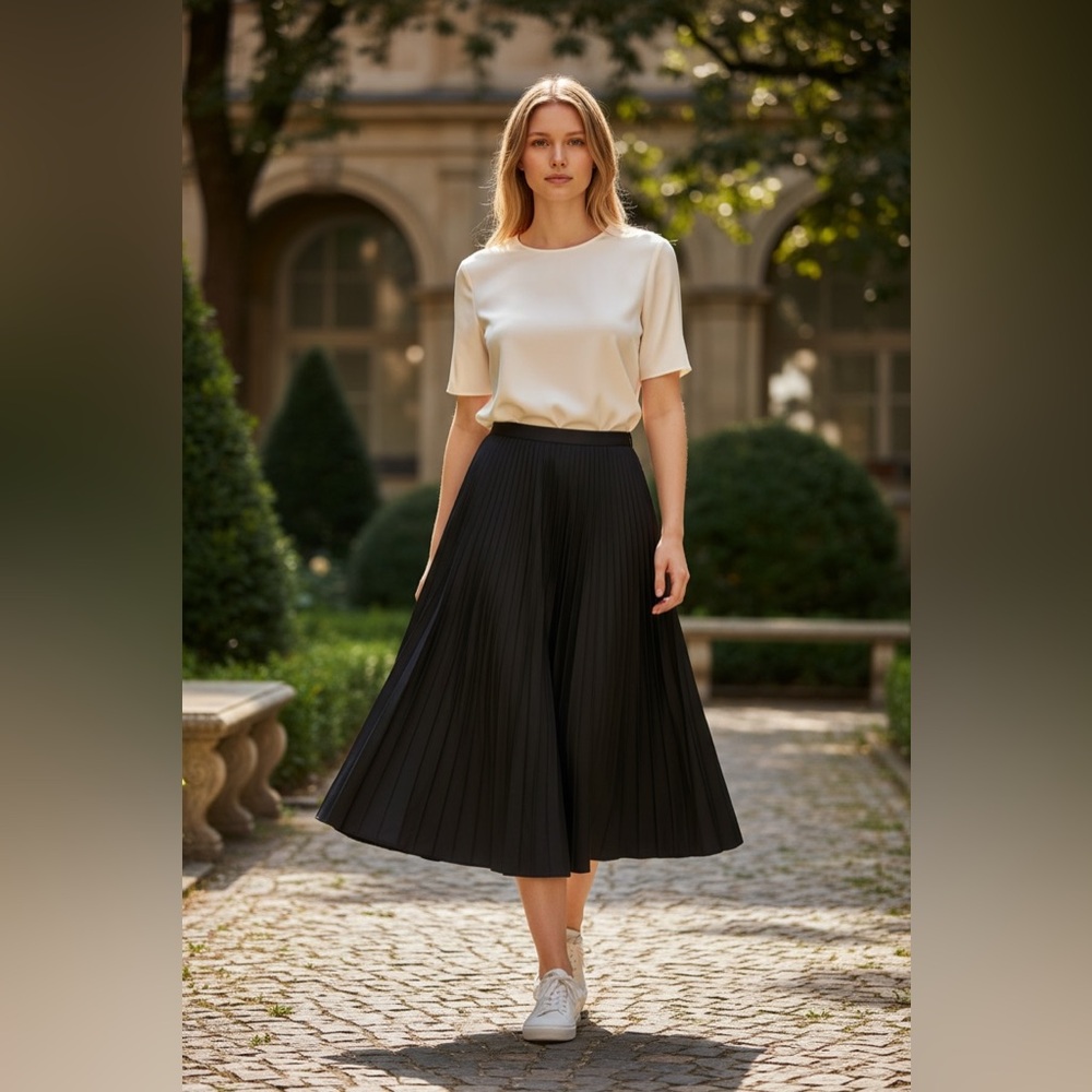 Lauren Ralph Lauren Elegant Black A-Line Skirt